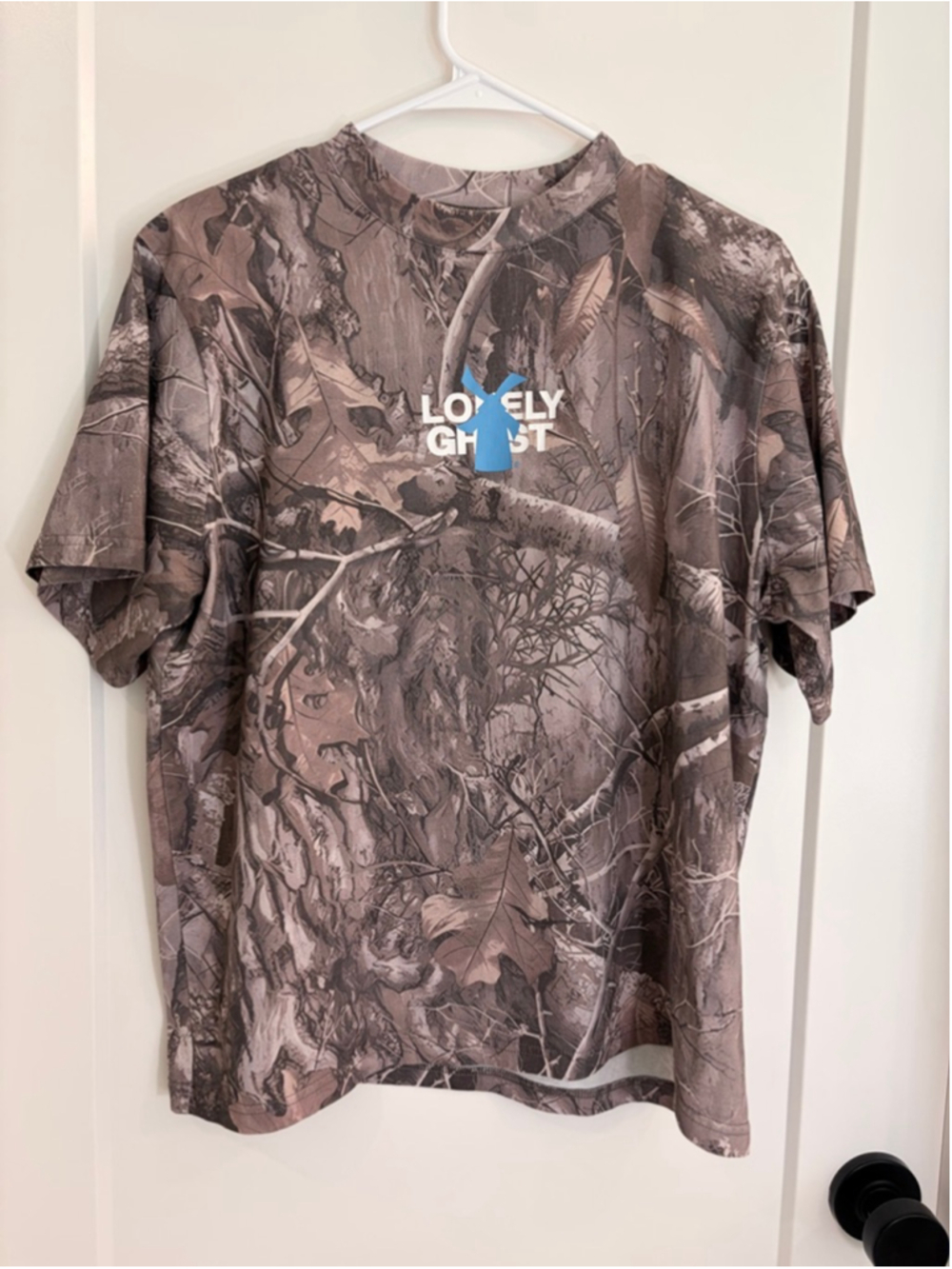 Lonely Ghost x Dutch Bros Camo Graphic T-Shirt Unisex Size Small EUC